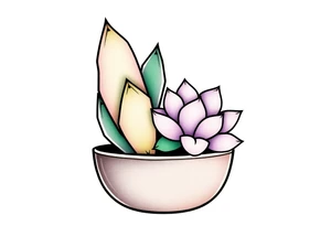cute cacti and succulent in a pot tattoo idea