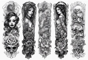full arm sleeve tattoo
betrayal theme tattoo idea