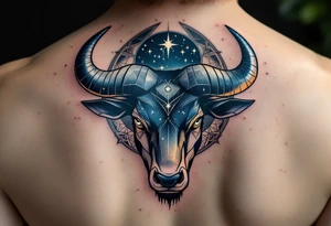 With horns dipped in silver and hooves in shadow, the Taurus star constellation roams the cosmic pasture. tattoo idea