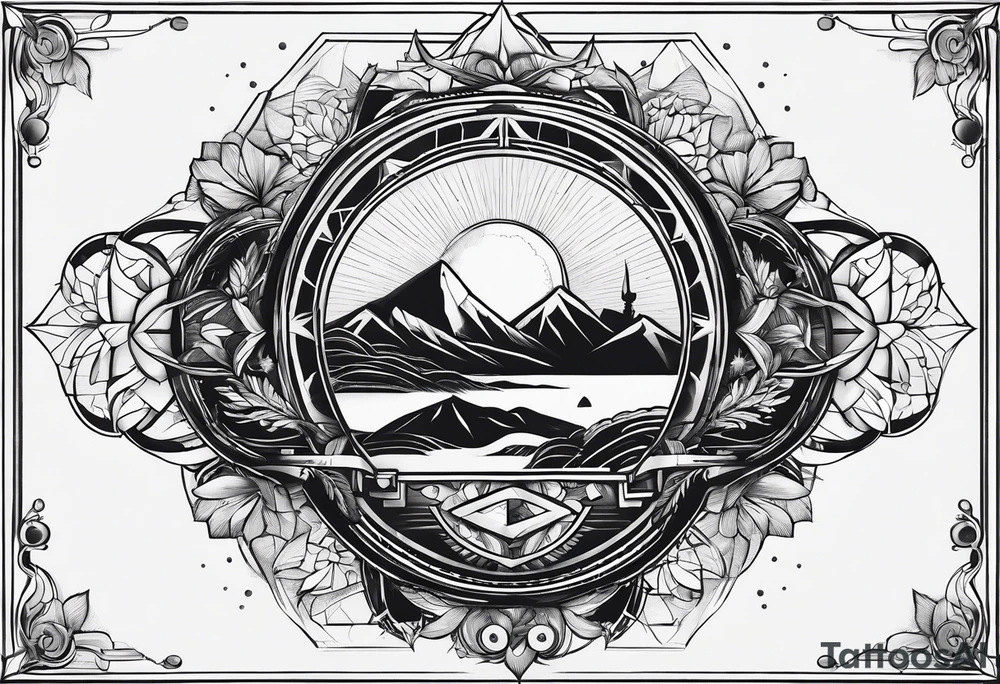 Minimalistic travel tattoo idea