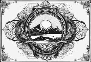 Minimalistic travel tattoo idea