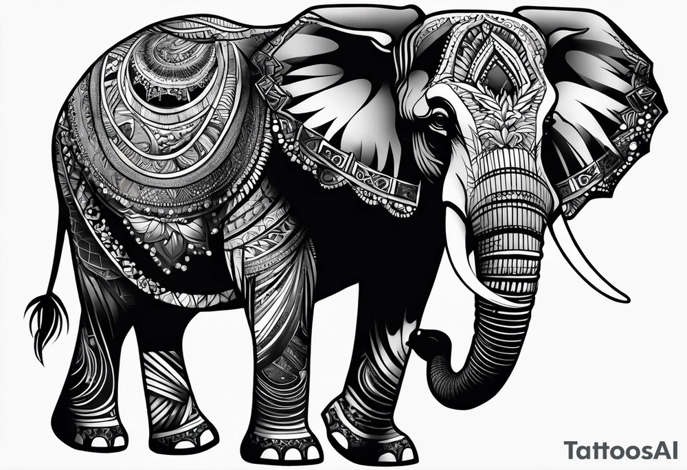 African elephant tattoo idea