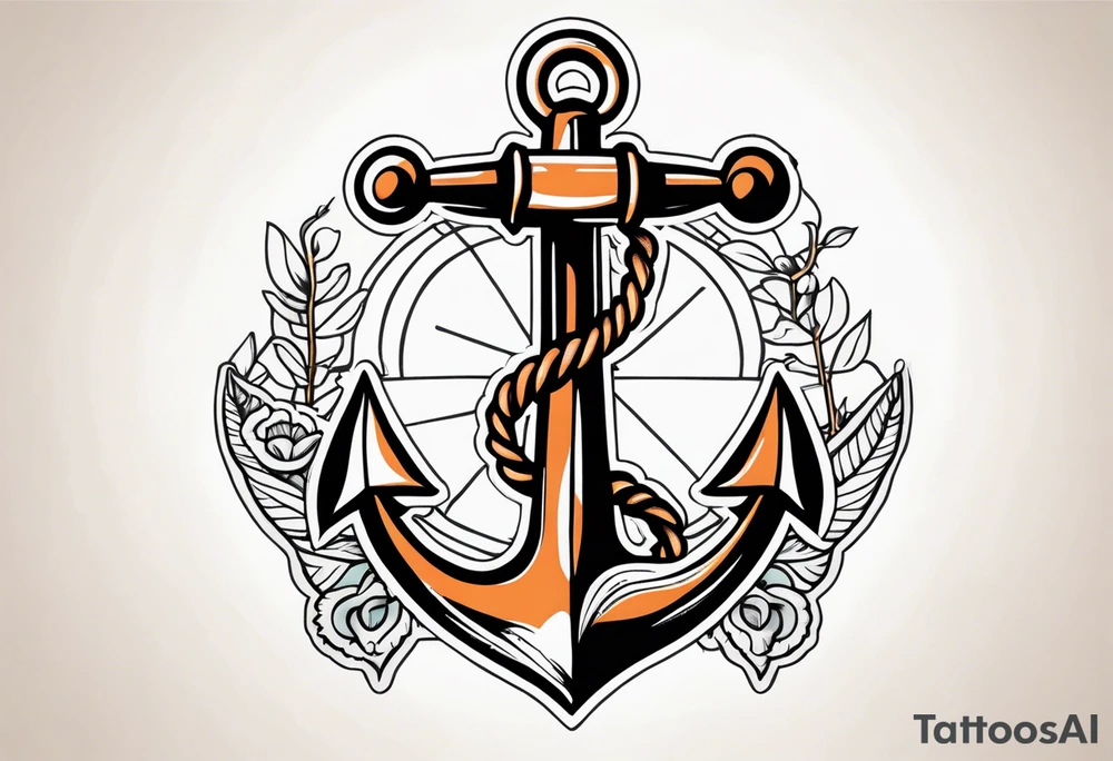 anchor old school vintage tattoo idea