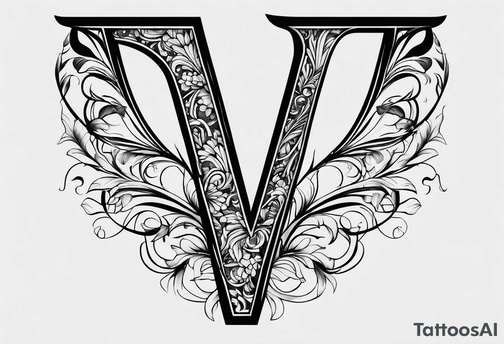 Two small letters L tattoo idea