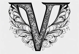 Two small letters L tattoo idea