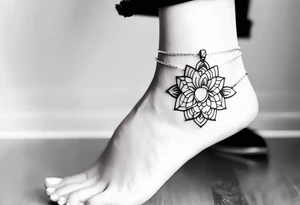 feminine ankle bracelet tattoo tattoo idea