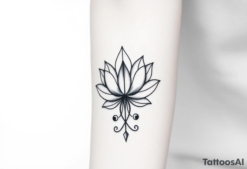 Lotus and Leo symbol tattoo idea