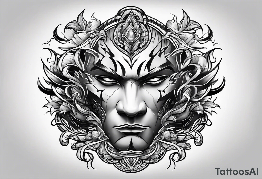 Lightning across the back tattoo idea