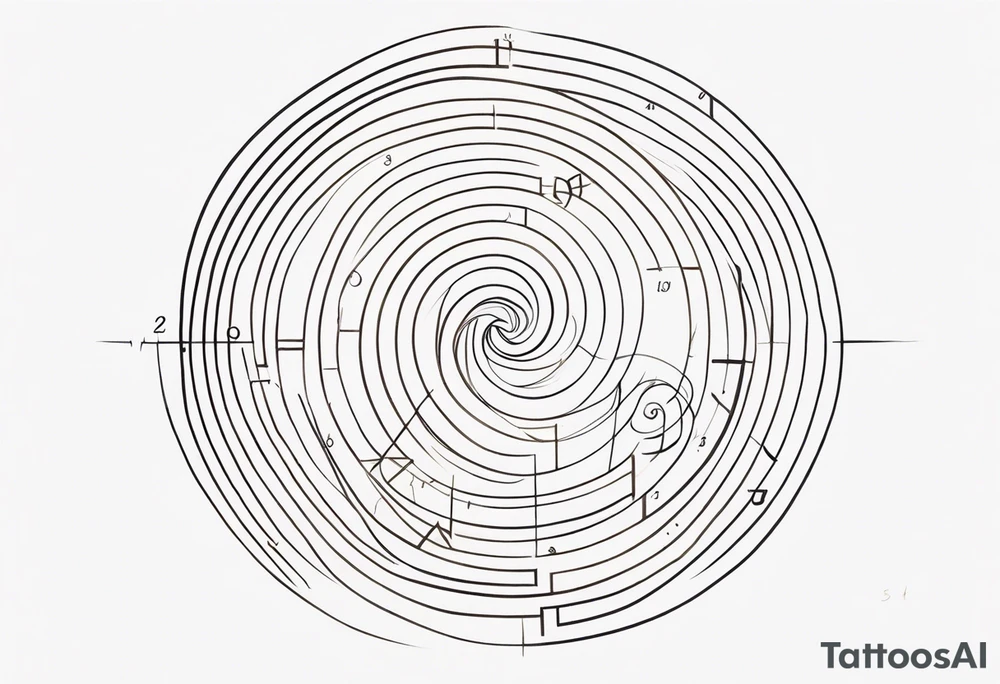 written Fibonacci numbers tattoo idea