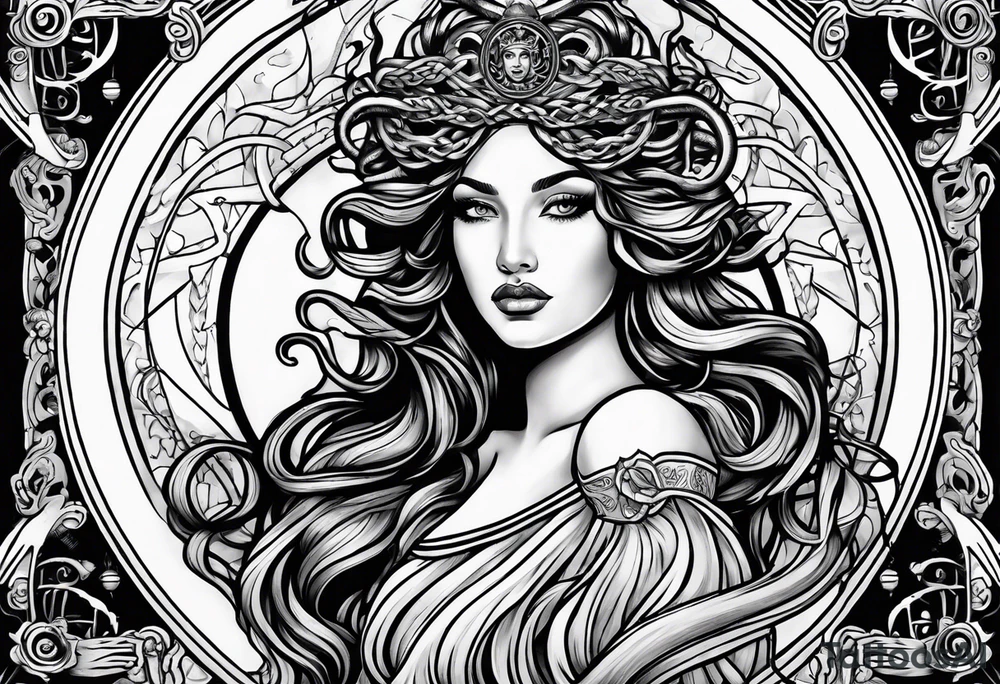 Tarot card and Medusa tattoo idea