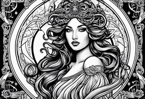 Tarot card and Medusa tattoo idea