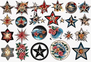 traditional Star tattoo tattoo idea