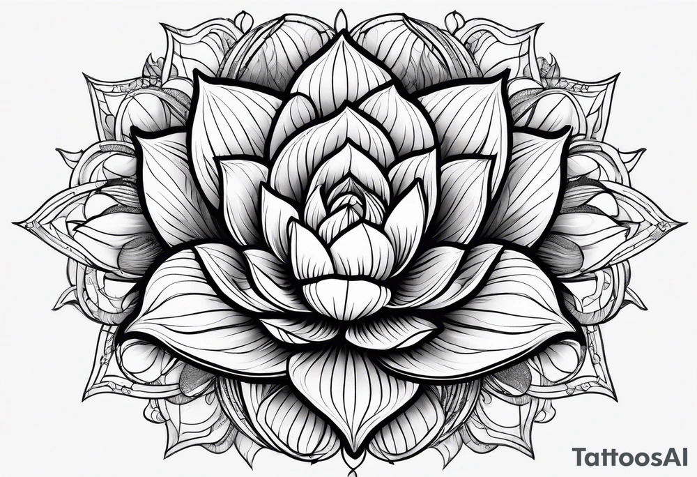 Golden ratio with lotus tattoo idea