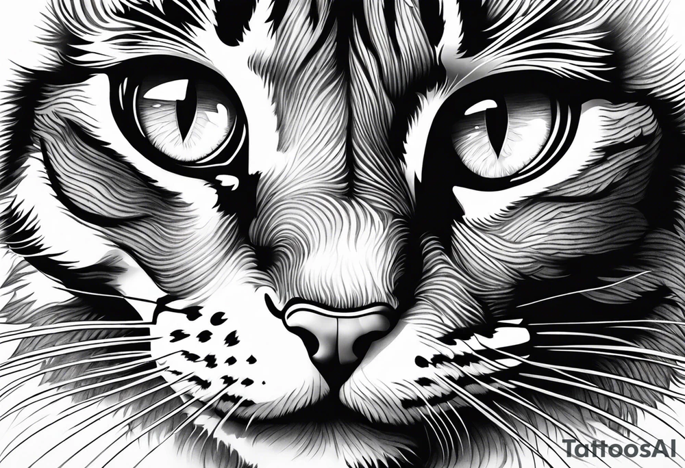 Feline eye tattoo idea