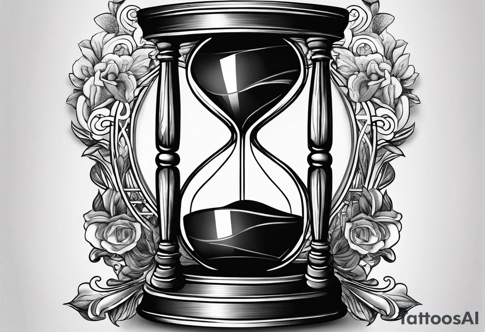 money, hourglass, masculine tattoo idea