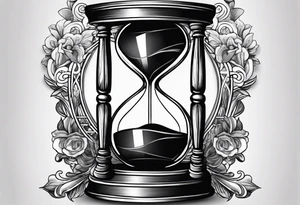 money, hourglass, masculine tattoo idea