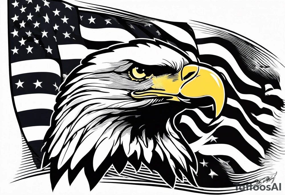 American flag with bald eagle flying tattoo idea American flag with bald eagle flying tattoo idea