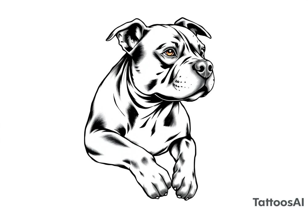 Girl pitbull tattoo idea
