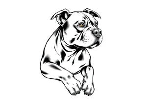 Girl pitbull tattoo idea