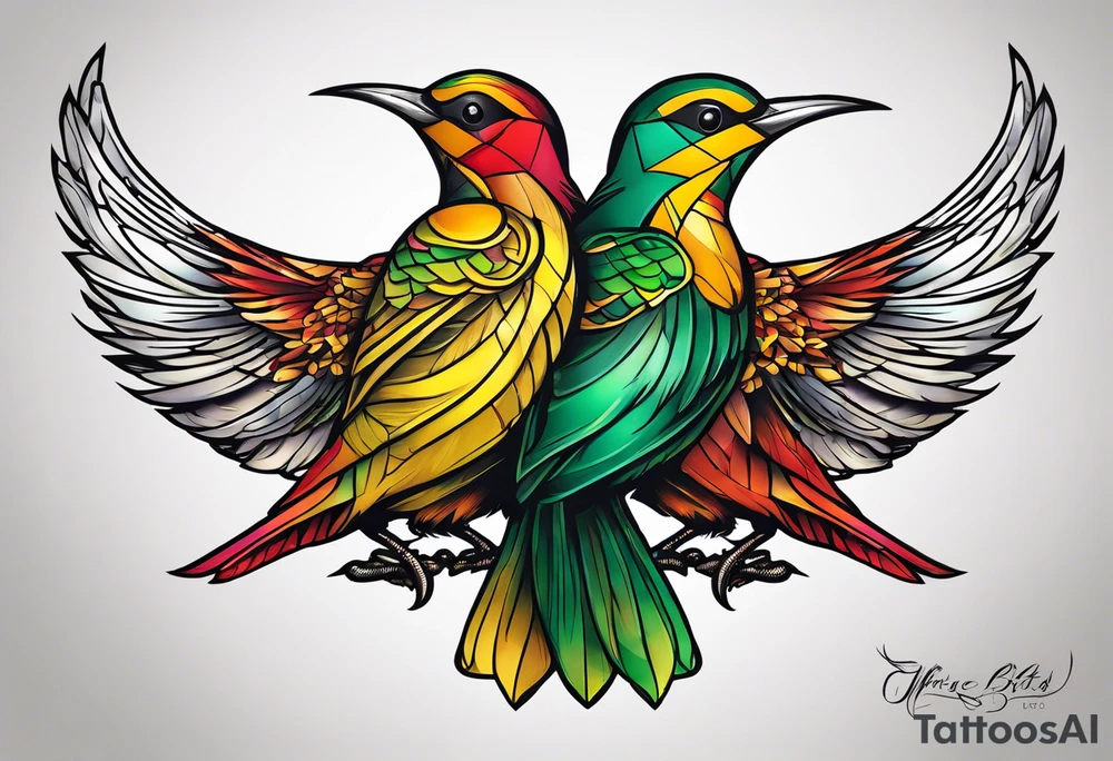 Three little birds Jamaica tattoo idea