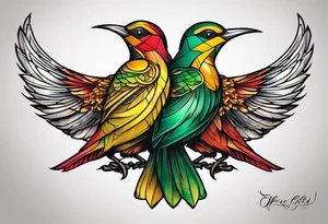 Three little birds Jamaica tattoo idea