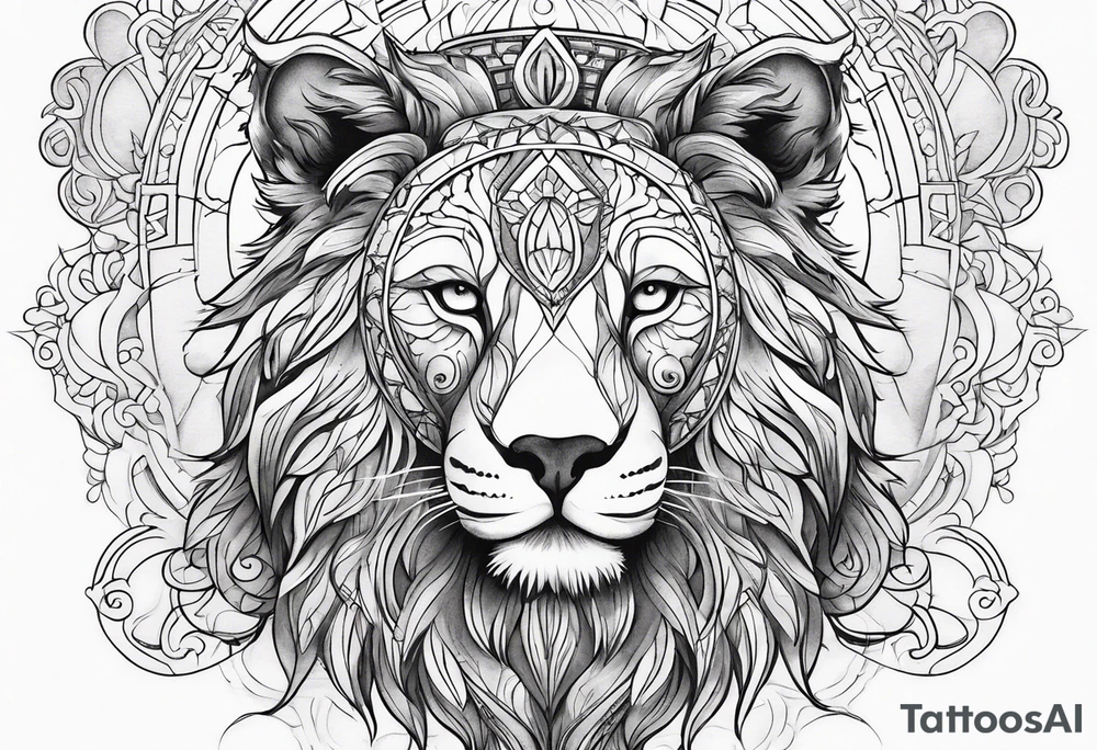 Animal cute , celestial, cross, tattoo idea