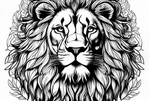Lion face tattoo idea
