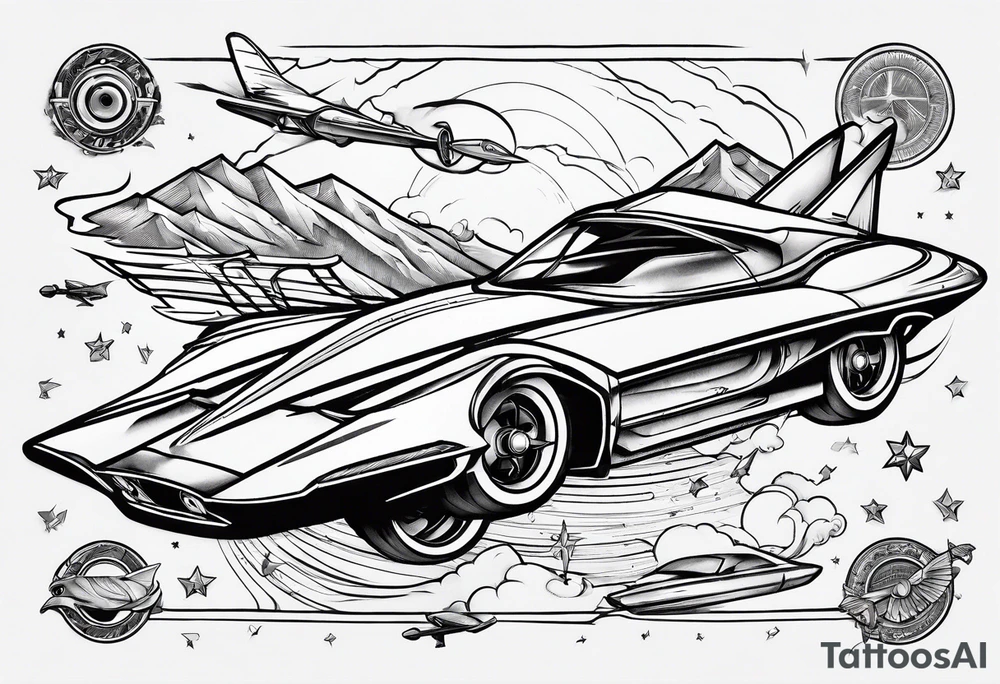 flying cars tattoo idea