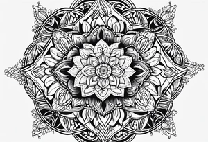 cute mandala tattoo idea