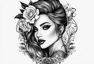 The words No vanity tattoo idea