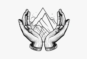 Rock music sign hands tattoo idea