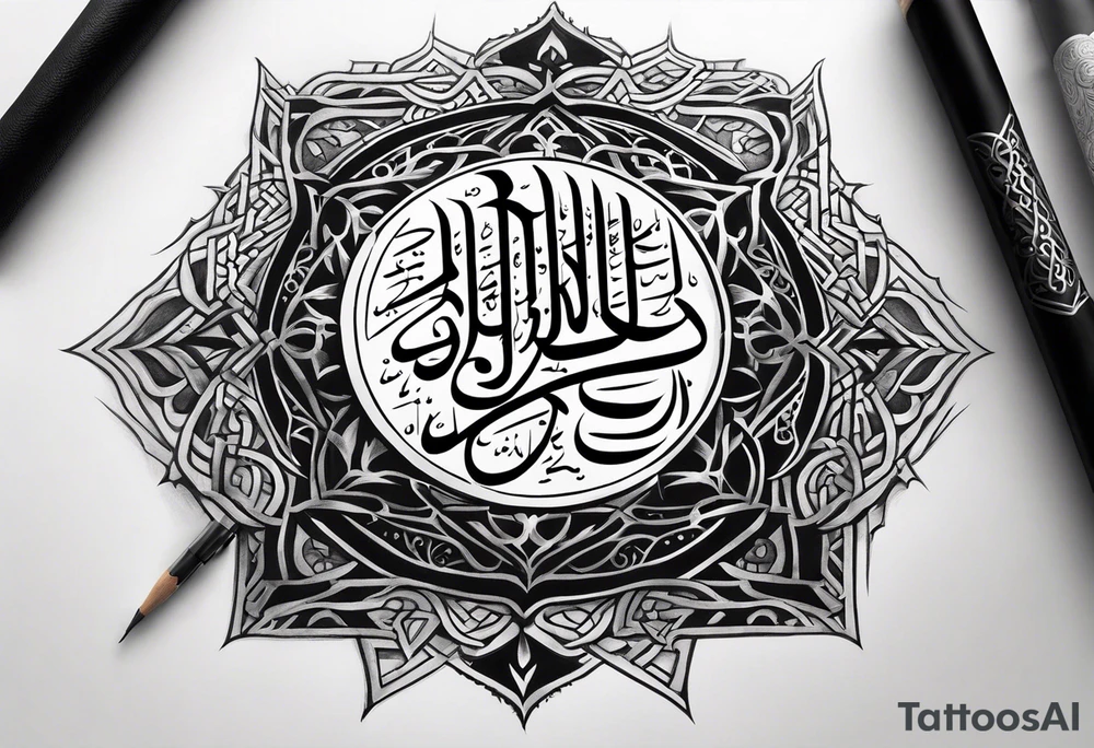 arabic calligraphy of the translation, what doesnt kill you makes you stronger - Just writing tattoo idea