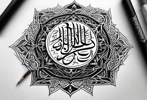 arabic calligraphy of the translation, what doesnt kill you makes you stronger - Just writing tattoo idea