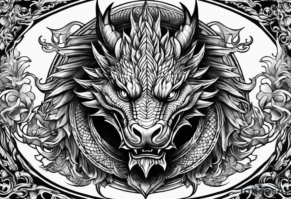 Dragon full body tattoo idea
