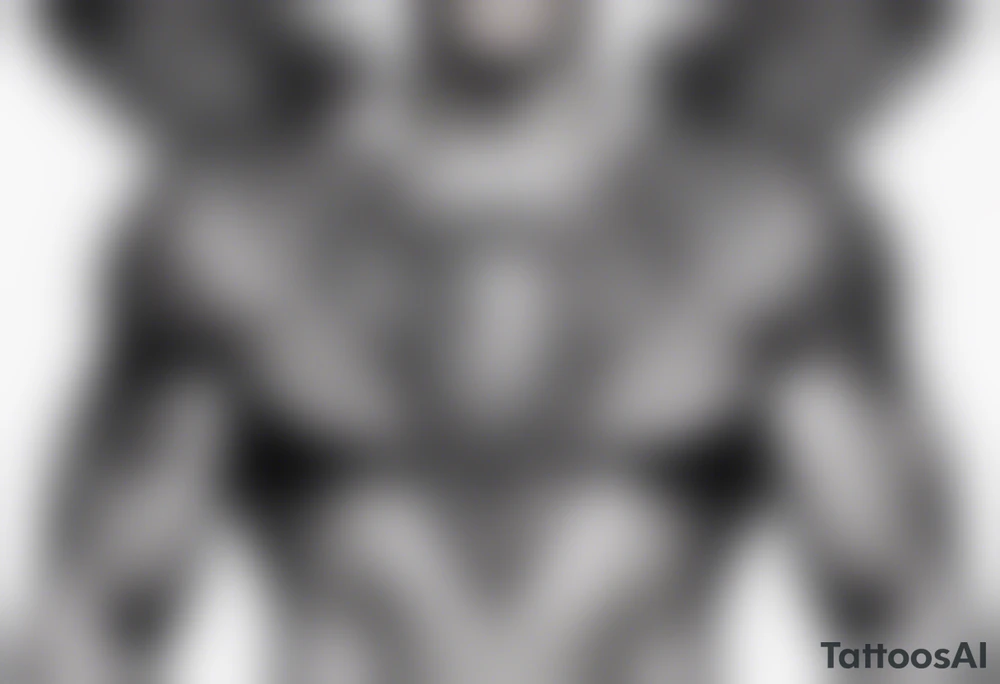 a chest piece that slightly subtly extends to left shoulder

archangel michael with a mix of davinci style tattoo idea