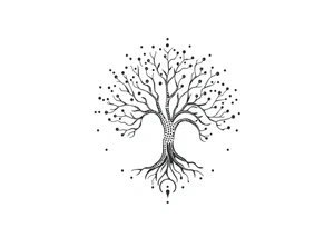 mystical tree of life tattoo idea