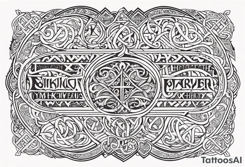 Viking prayer tattoo idea
