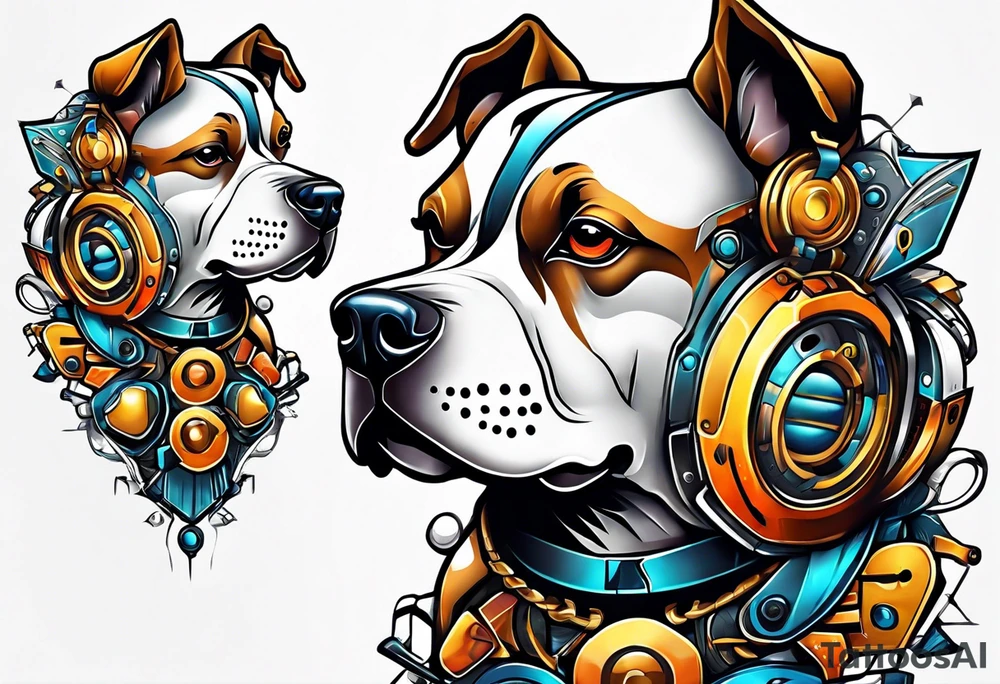 Robot dog tattoo idea
