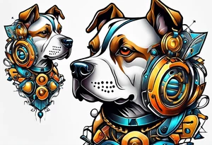 Robot dog tattoo idea