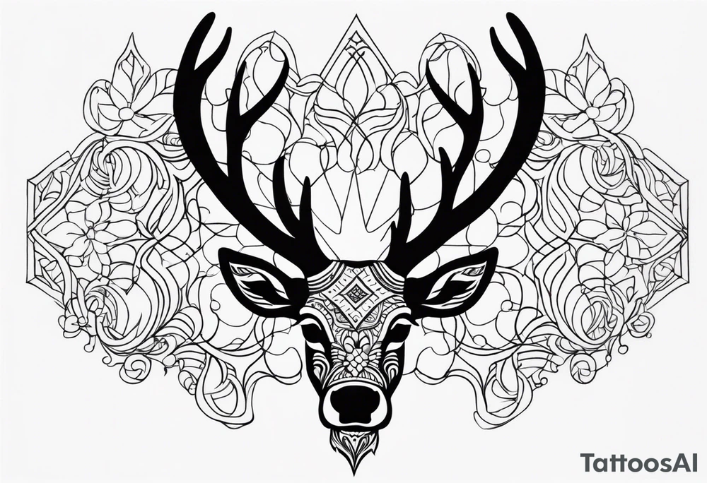 Reindeer antlers tattoo idea