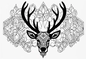 Reindeer antlers tattoo idea