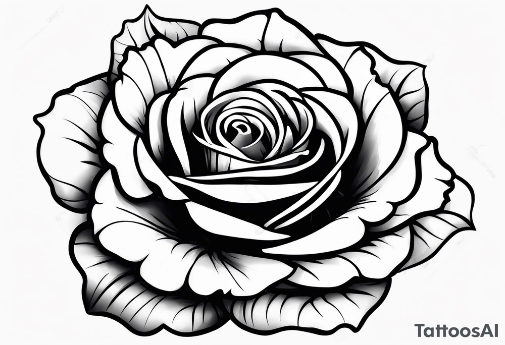 small rose tattoo idea
