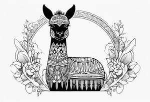 Stylized Llama tattoo idea