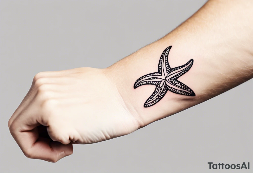 Starfish wrist wrap tattoo idea