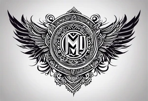 small tattoo on the forearm of a man with the initials MLJ, date of birth 22/09/22 in the style of a moluccan tattoo tattoo idea