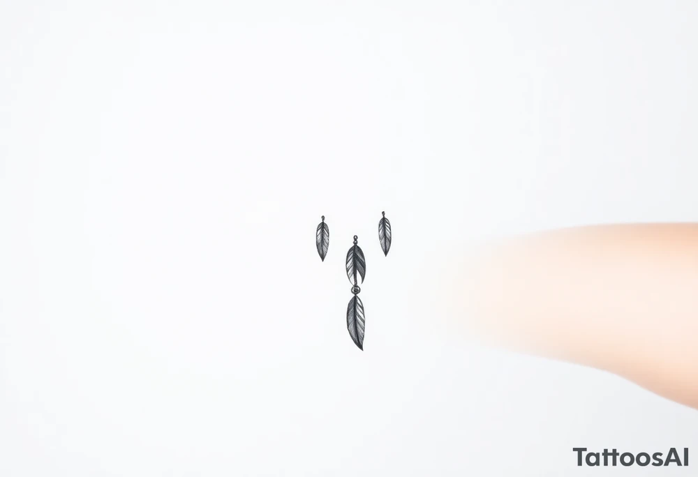 native dreamcatcher with flowing feathers and sacred beads tattoo idea