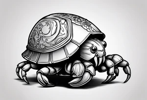 hermit crab wearing a storm trooper helmet tattoo idea