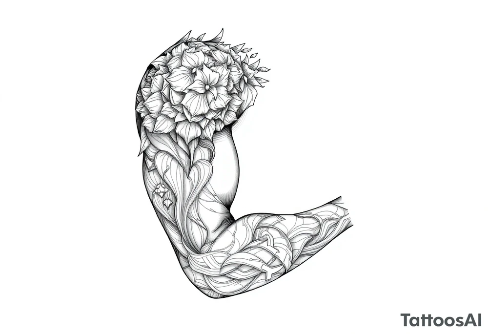 bold line ornamentaali tattoo idea