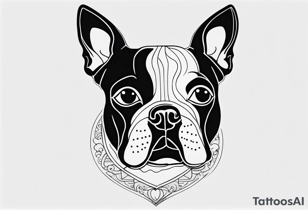 boston terrier tattoo idea