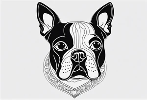 boston terrier tattoo idea